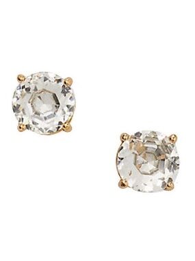 ⚜️Kate Spade Earring Gumdrop CLEAR Gold Stud NWT Preppy Quiet Luxury Jewelry